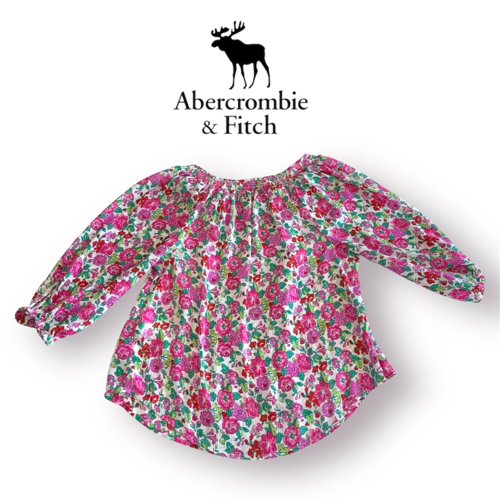 Abercrombie & Fitch Women’s Multicolor Floral 3/4 Sleeved Blouse - Picture 3 of 9